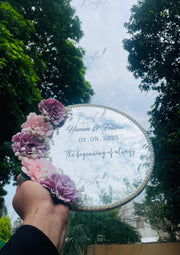 Custom Wedding Mirror with Flowers | NT-028